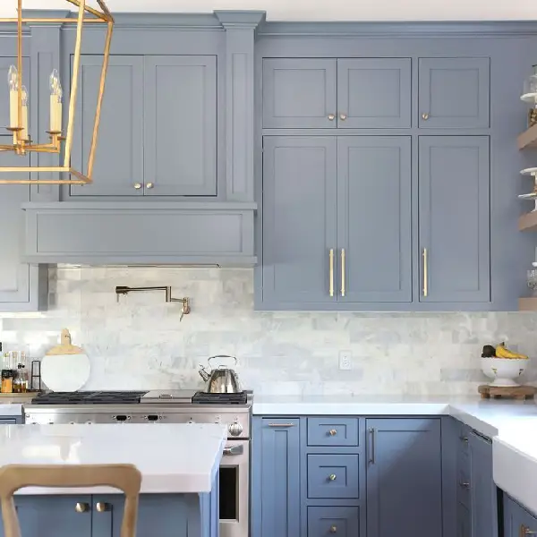 Coastal Blue Kitchen Cabinets